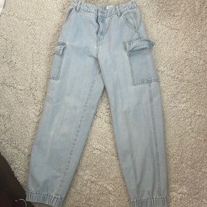 blue cargo jeans